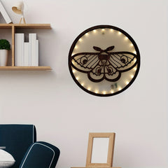 LED Butterfly Shape Wooden Lamp Home Decoration Wall Sticker Pendant