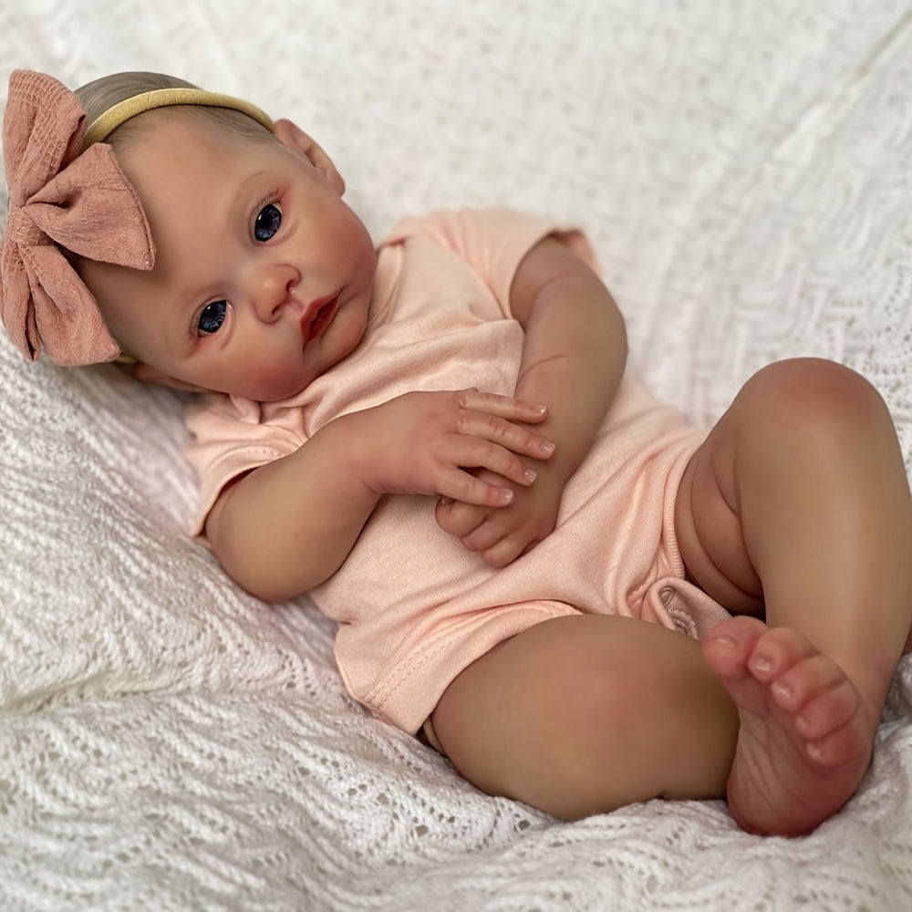 45" Baby Doll Meadow Soft Body 3D Skin With Visible Veins Art Doll