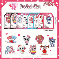 250 Heart Stickers Roll Gift Series Adhesive Labels