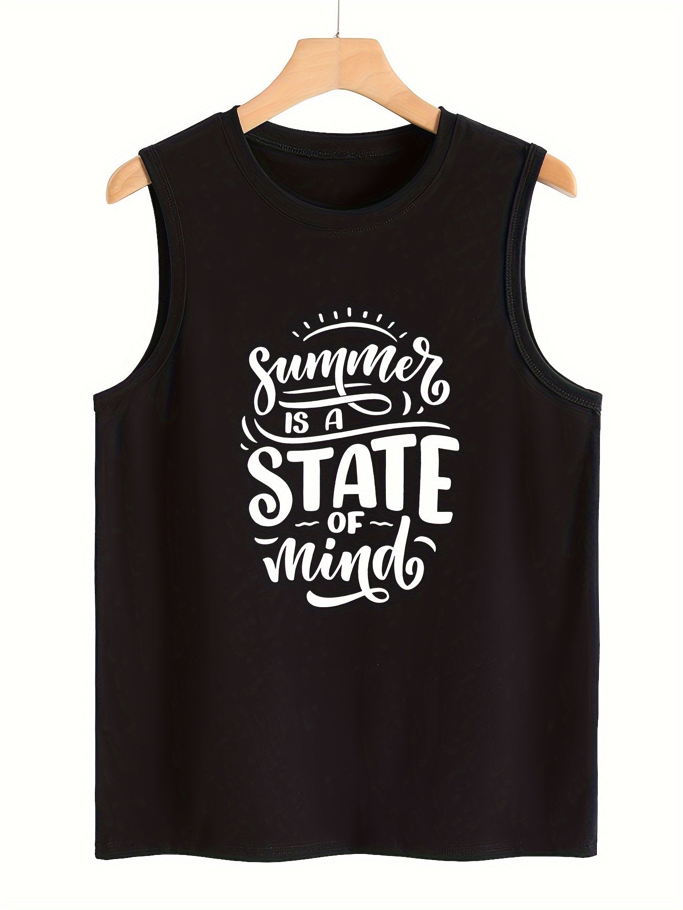 Sleeveless Sports Vest Round Neck Stretchy Casual Top