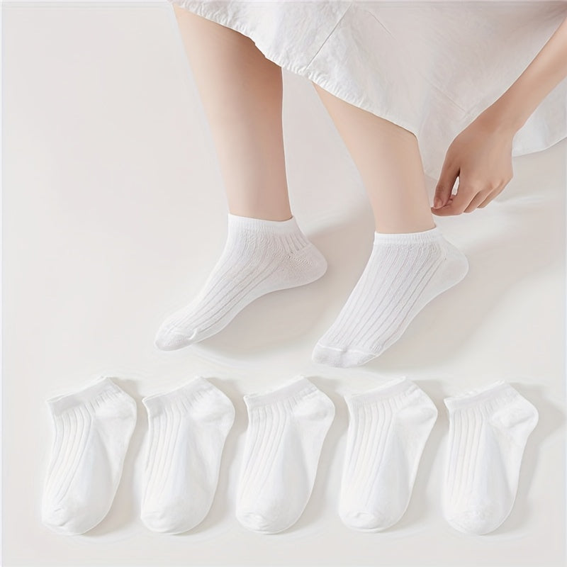 6 Pairs Soft Lightweight Ankle Socks for Women