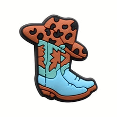 23pcs Cowboy Theme Charms For Clogs Bubble Slides Sandals