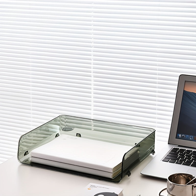 Acrylic File Storage Tray Stackable Desktop Box