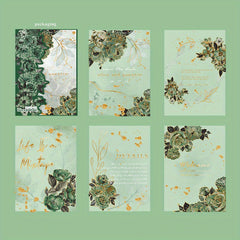 Retro Plants Flower Border Hand Decoration Collage Paper Material