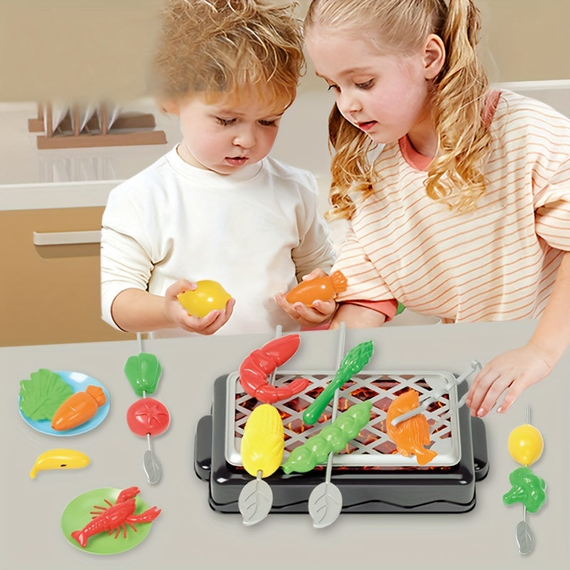 Children's Play House Simulated Food BBQ Set Toy BBQ Grill Set