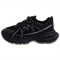 HUANQIU Women's Lace up Chunky Running Shoes