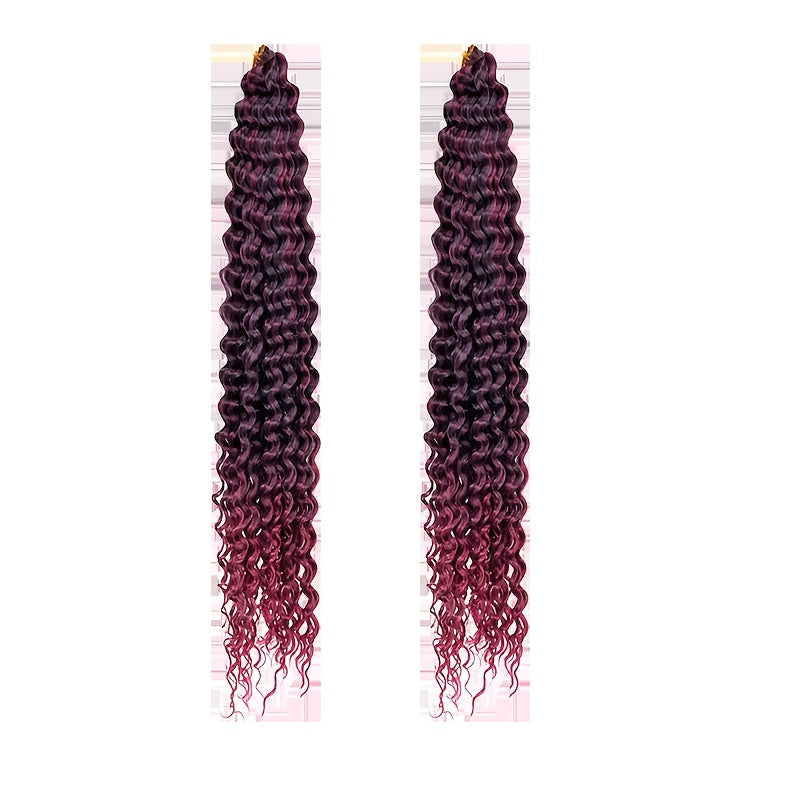 2pcs 50.8cm Afro Kinky Curly Hair Bundles Braided Hair Extensions Synthetic 1B