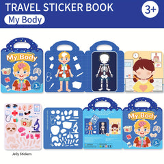 Colorful Dinosaur & Animal Sticker Book - Waterproof