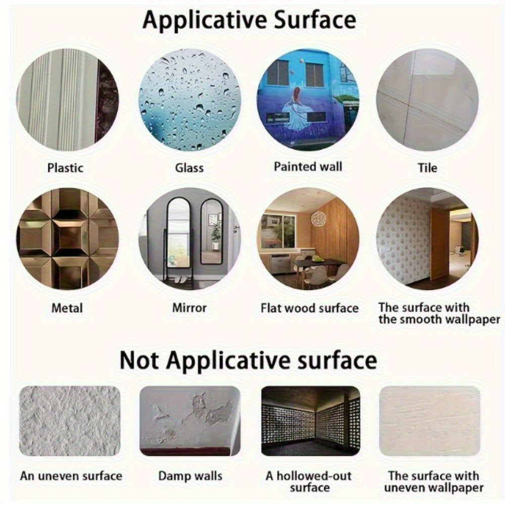 35pcs Small Self Adhesive Makeup Mirrors for Home Decor