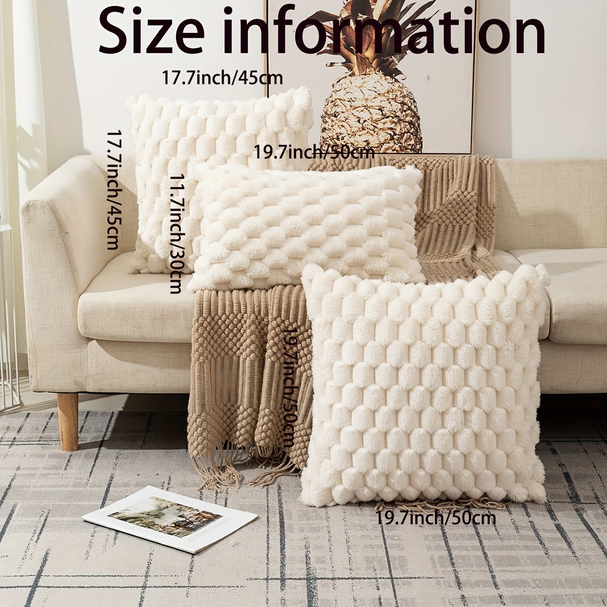 Square Cushion Cover Zipper Single Sided Printed Pillowcase Home Decor