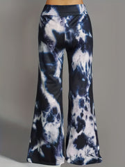 Women's Plus Tie Dye Flared Leg Trousers