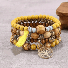 Tree Of Life Pendant Multilayer Bracelet Bead Set Bohemian Ethnic Jewelry