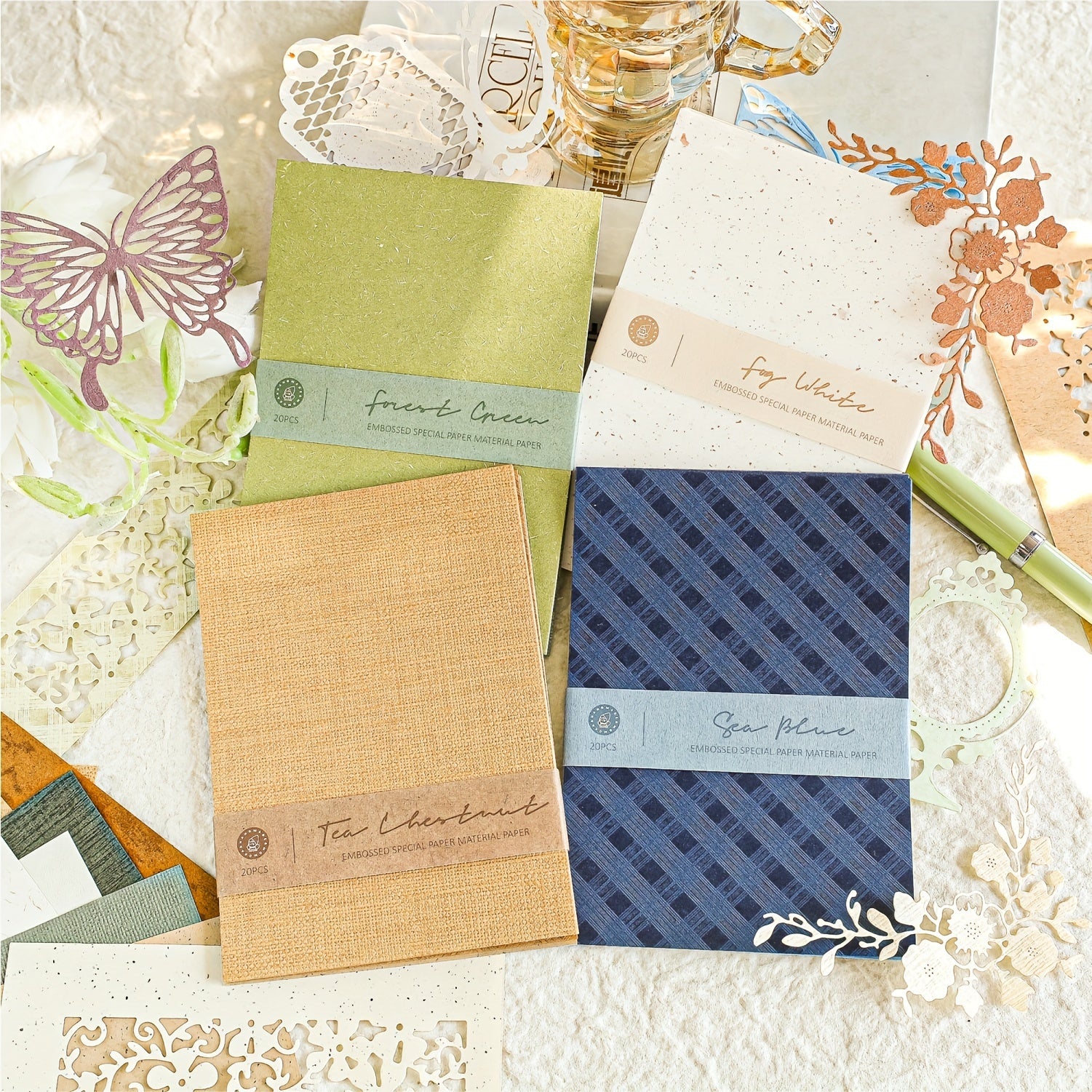 20pcs Retro Post Office Special Paper for DIY Collage Decor
