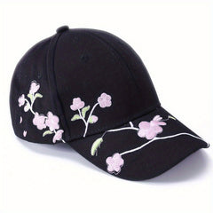 Plum Blossom Embroidery Baseball Cap