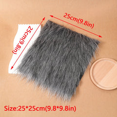 Artificial Fur Square Fabric Sewing Fabric Beard Hair Toy Doll DIY Cosplay