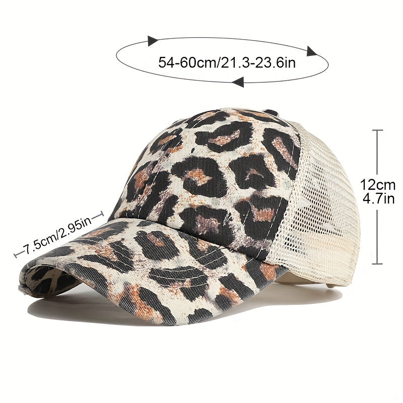 High Ponytail Baseball Cap Grid Criss Cross Ponytail Hat