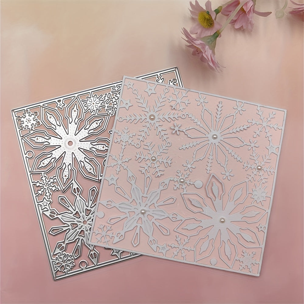 Christmas Snowflake Background Metal Cutting Dies for Greeting Card Decoration