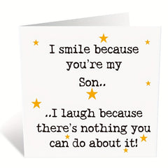 Funny Birthday Card For Son From Mom Dad Son Birthday Greeting Card