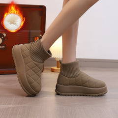 Women's Chunky Snow Boots Non-Slip and Warm Thick Bottom Shoes