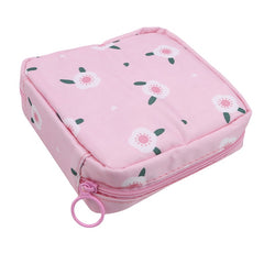 Floral Print Coin Purse Sanitary Napkin Storage Bag