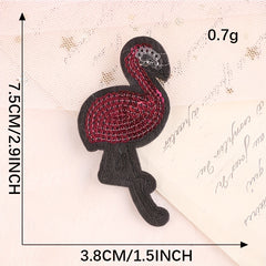 3pcs Flamingo Applique Patch Clothing Hat Bag DIY Iron On Patch