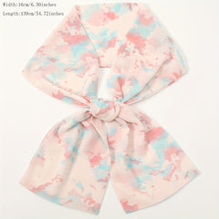 Chiffon Sunscreen Scarf Fall Winter Ladies Warm Printing Soft Silk Scarf