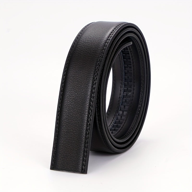 Men's Automatic Buckle Leather Belt Strip