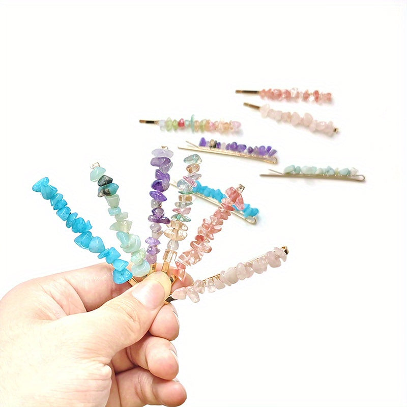 6pcs Set Sweet Crystal Hair Clip Bobby Pin Side Clip Bangs Clip