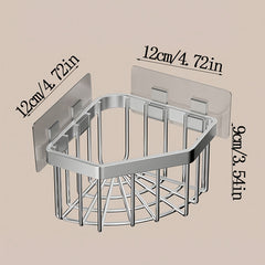 Stainless Steel Triangular Rag Corner Drain Rack Sink Sponge Storage