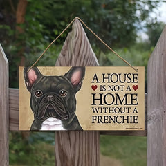 French Bulldog Wooden Plaque Gift Pendant Hanging Sign