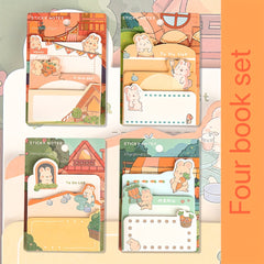 Cartoon Manga Stickers 90 Sheets in 3 Sizes - Office, Learning, Students, Prizes