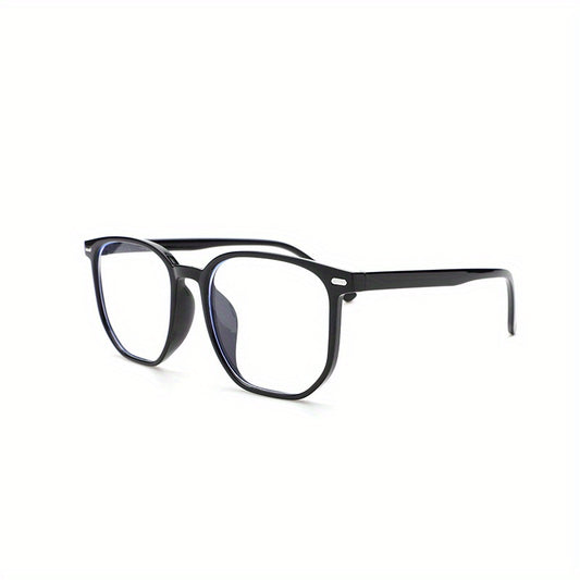 Square Clear Lens Glasses For Men Women Anti Light Rivet Decor Glasses