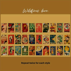 60pcs Retro Plant Background Paper Memo Pad for Journals & Planners