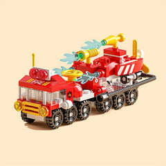 Fire Engine Building Blocks DIY Auto Assembled Toy