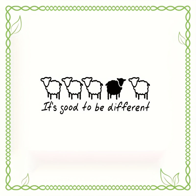 5 Sheep & 'It's Good to Be Different' Novel Stickers Combo