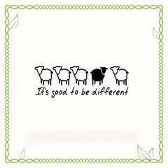 5 Sheep & 'It's Good to Be Different' Novel Stickers Combo