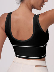 6 Pack Plus Size Sports Bras Set Women's Plus Letter Print
