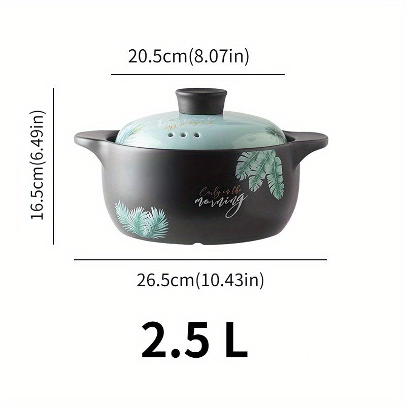 High Temp Resistant Ceramic Stew Pot Large Casserole Soup Pot