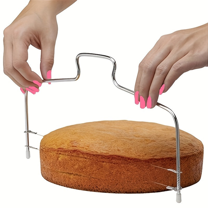 1pc Cake Cutter Slicer Leveler Double Wires Cake Slicer Baking Tools