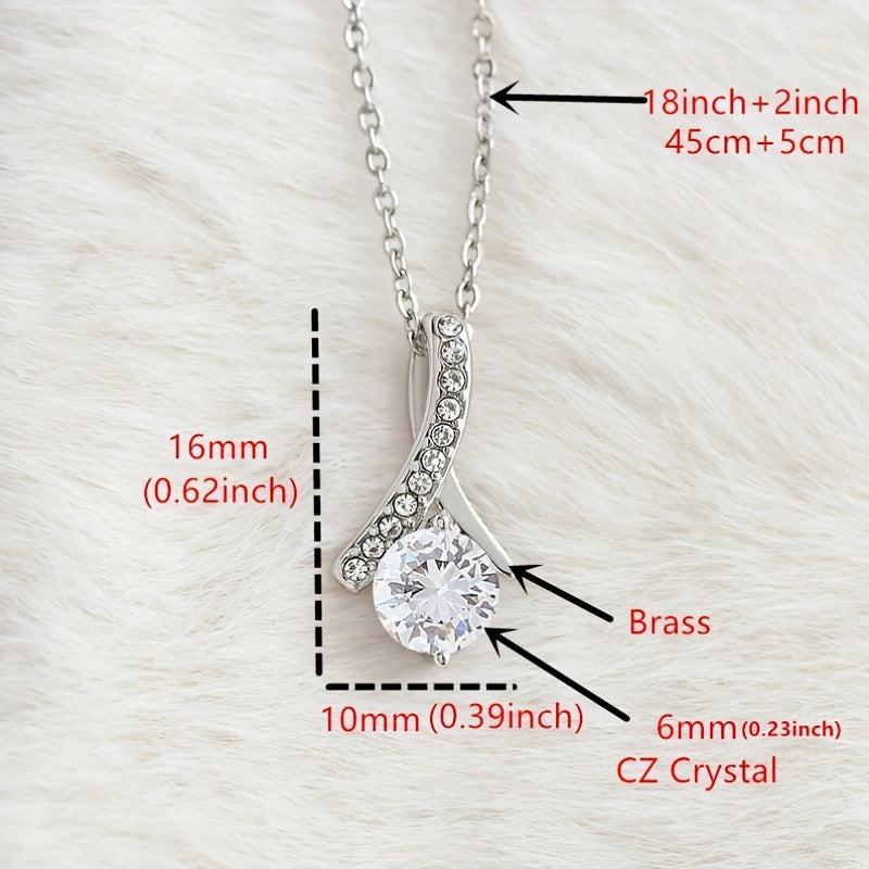 Zircon Pendant Necklace for Daughter in law