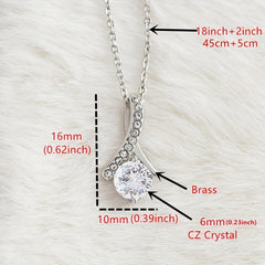 Zircon Pendant Necklace for Daughter in law
