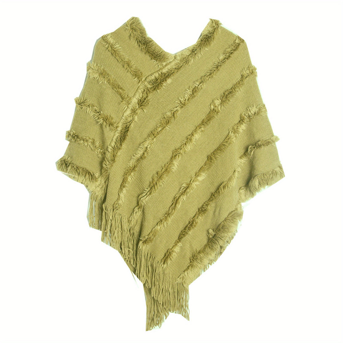 Vintage Tassel Warm Cape Classic Cloak Windproof Shawl