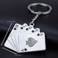Creative Playing Card Keychain Bag Backpack Pendant Halloween Gift