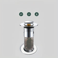Stainless Steel Floor Drain Press Type Sink Stopper