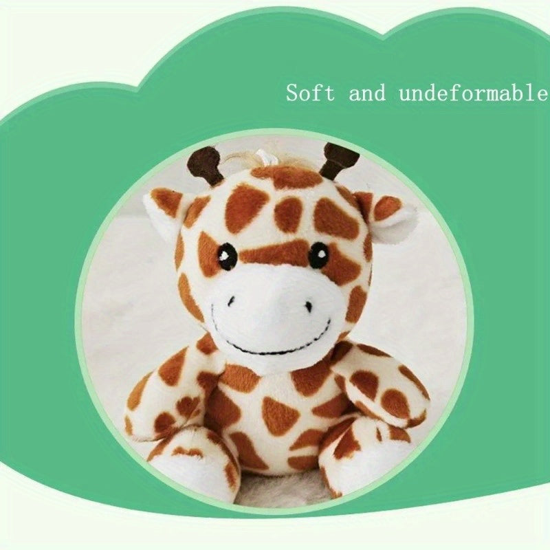 Cute Lion Giraffe Plush Keychain 2pcs