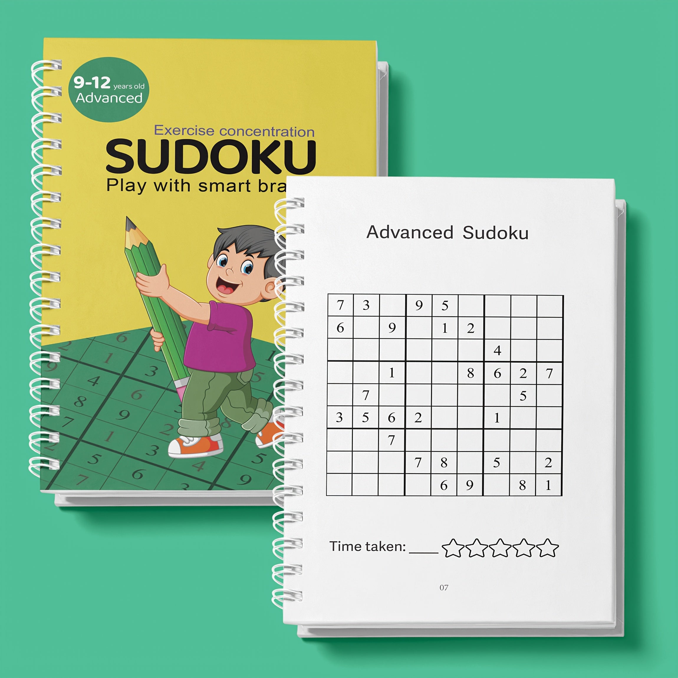 1pc Intermediate Sudoku Puzzle Booklet for Ages 6-9 Colorful Grids