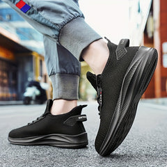 Men's Breathable Sneakers Comfy Non Slip Lace Up Shoes