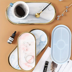 Oval Epoxy Silicone Resin Mould for DIY Storage Tray & Jewelry Making