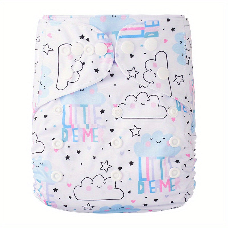 Floral Reusable Cloth Diapers One Size Fits All AWJ Breathable Diapers
