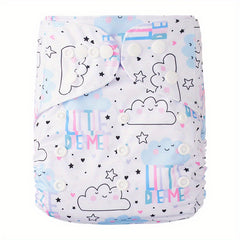 Floral Reusable Cloth Diapers One Size Fits All AWJ Breathable Diapers